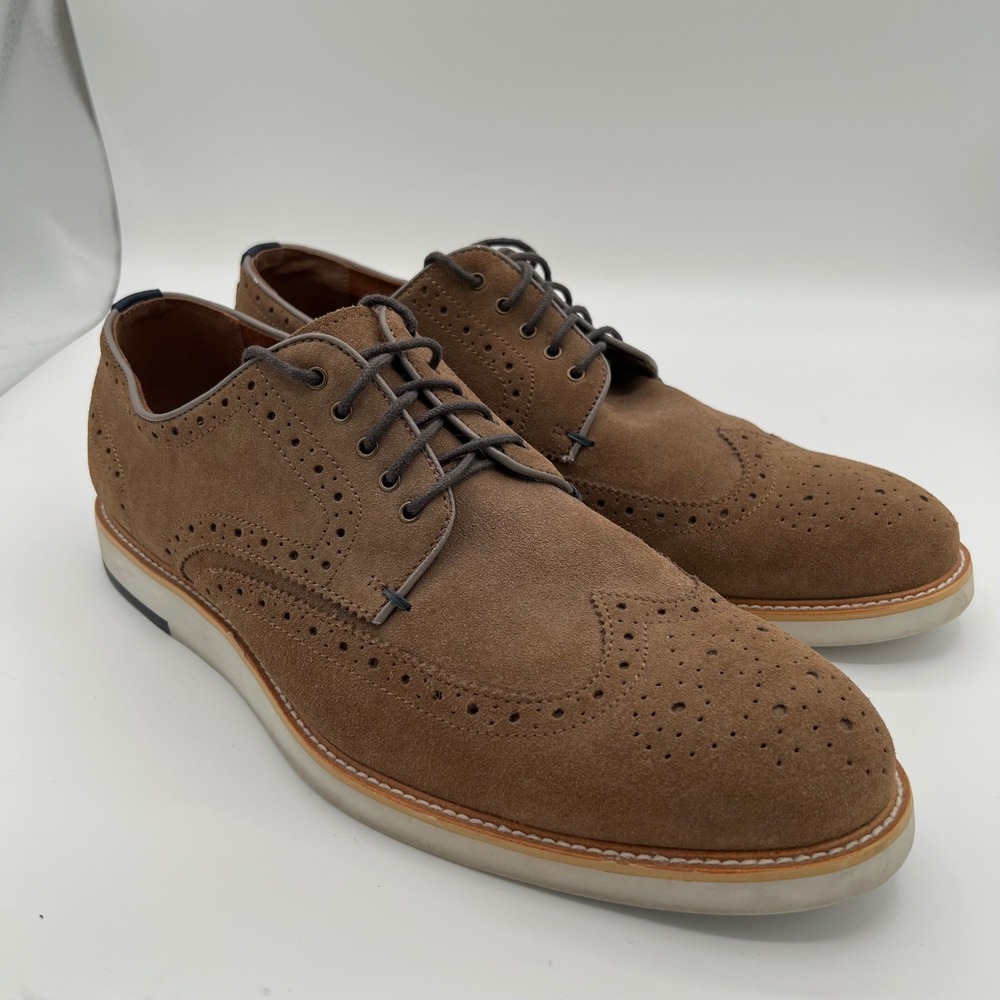 Blake McKay C Carson Mens Brown Suede Wingtip Brogue Derby Shoes Size 12 Career‎